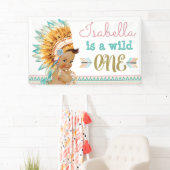 Tribal Wild One Birthday Banner 1e verjaardag (Insitu)