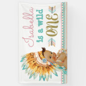 Tribal Wild One Birthday Banner 1e verjaardag (Verticaal)