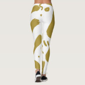 Tribal Wit en Goud Leggings (Achterkant)