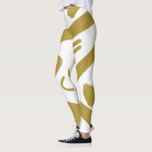 Tribal Wit en Goud Leggings (Links)