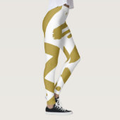Tribal Wit en Goud Leggings (Rechts)