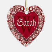 Tribal Witte Rode Naam Deursignalen Ornament (Rechts)