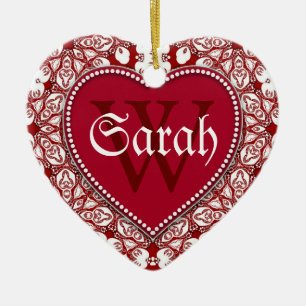 Tribal Witte Rode Naam Deursignalen Ornament