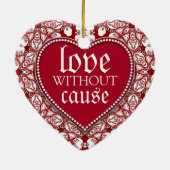 Tribal Witte Rode Naam Deursignalen Ornament (Achterkant)