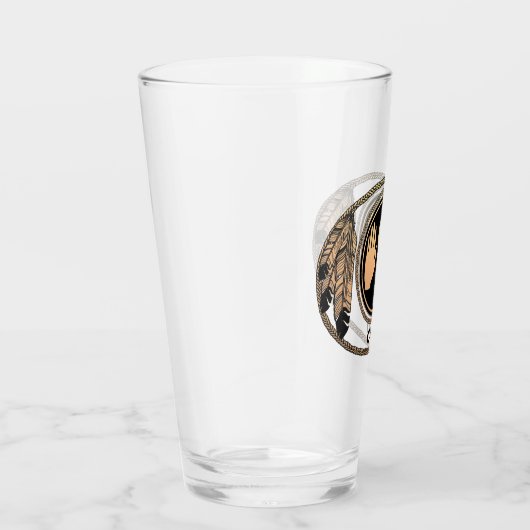 Tribal Wolf Art Glasses Metis Flag Drinkware Glas (Rechts)