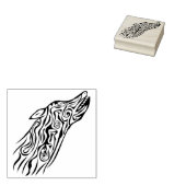Tribal Wolf Art Stempel (Gestempeld)