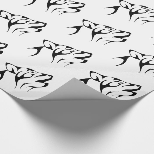 Tribal Wolf Cadeaupapier (Hoek)