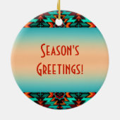 Tribal Wolf Ceramic Ornament (Achterkant)