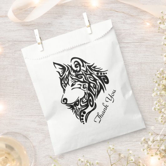 Tribal Wolf dank u Bedankzakje (Geknipt)