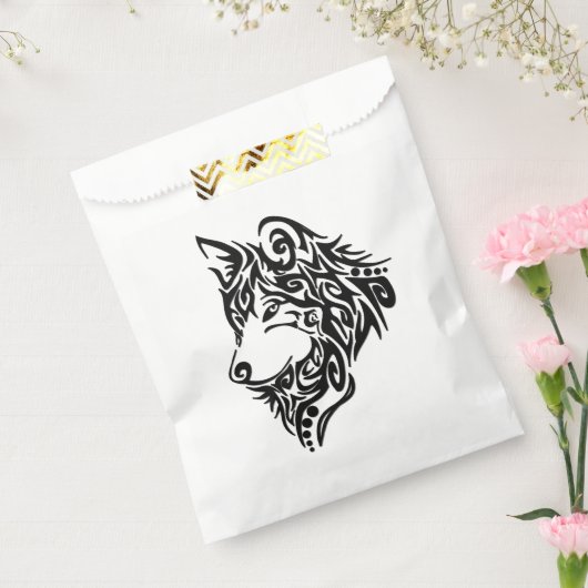 Tribal Wolf dank u Bedankzakje (Gezegeld)