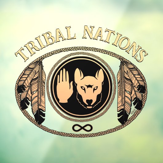 Tribal Wolf Decal Custom Metis Flag Window Cling (Vel 3)