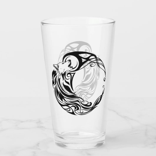 Tribal Wolf Glas (Achterkant)