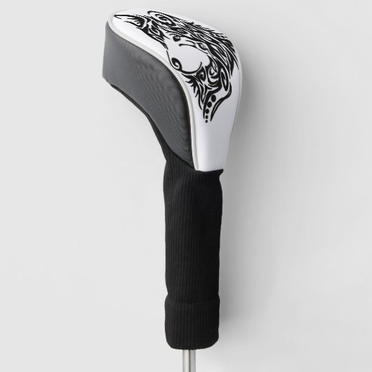 Tribal Wolf Golfheadcover (Schuin)