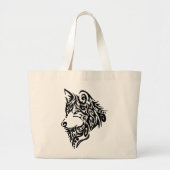 Tribal Wolf Grote Tote Bag (Voorkant)