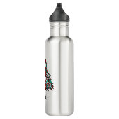 Tribal Wolf Howling Stainless Steel Water Bottle Waterfles (Rechts)