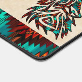 Tribal Wolf huilen bij de maan Bureaumat (Hoek)