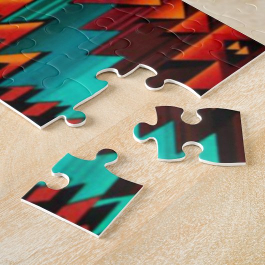 Tribal Wolf Jigzaag Puzzle Legpuzzel (Zijkant)