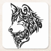 Tribal Wolf Kartonnen Onderzetters (Voorkant)