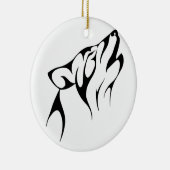 Tribal Wolf Keramisch Ornament (Rechts)