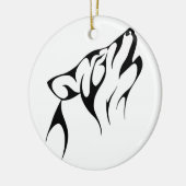 Tribal Wolf Keramisch Ornament (Links)