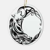 Tribal Wolf Keramisch Ornament (Links)