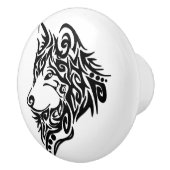 Tribal Wolf Keramische Knop (Rechts)