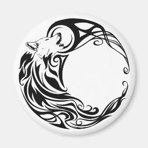 Tribal Wolf Magneet
