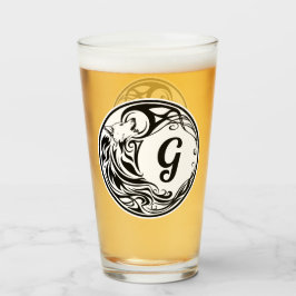 Tribal Wolf Monogram Glas