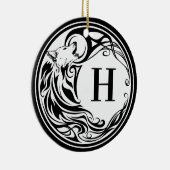 Tribal Wolf Monogram Keramisch Ornament (Rechts)