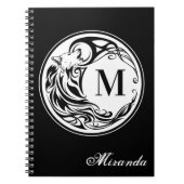 Tribal Wolf Monogram Notitieboek (Voorkant)