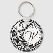 Tribal Wolf Monogram Sleutelhanger (Voorkant)