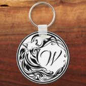 Tribal Wolf Monogram Sleutelhanger (Voorkant)