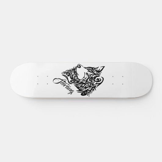 Tribal Wolf Persoonlijk Skateboard (Horizontaal)