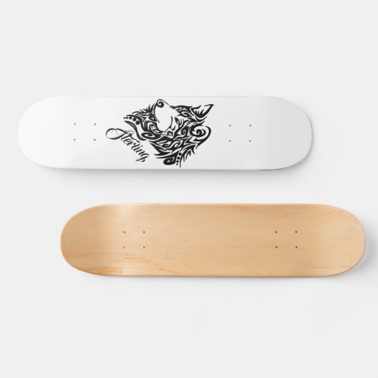 Tribal Wolf Persoonlijk Skateboard (Horizontaal)
