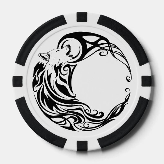 Tribal Wolf Poker Chips (Voorkant)