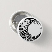 Tribal Wolf Ronde Button 3,2 Cm (Voorkant /achterkant)