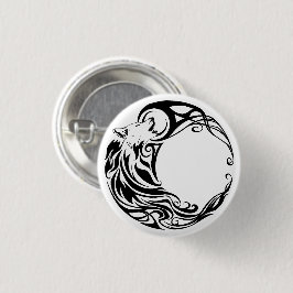 Tribal Wolf Ronde Button 3,2 Cm