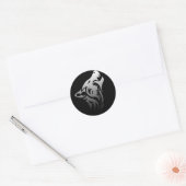 Tribal Wolf Ronde Sticker (Envelop)
