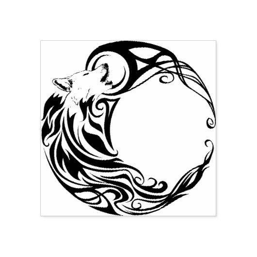 Tribal Wolf Rubberstempel (Afrduk)
