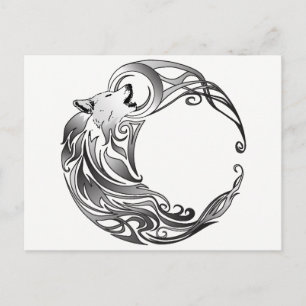 Tribal Wolf - Shaded Briefkaart