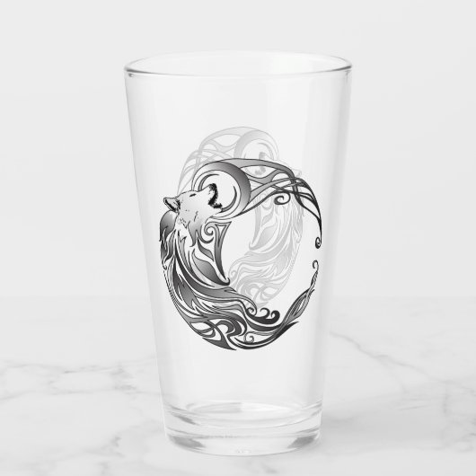 Tribal Wolf - Shaded Glas (Achterkant)