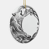 Tribal Wolf - Shaded Keramisch Ornament (Rechts)