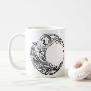 Tribal Wolf - Shaded Koffiemok