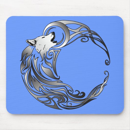 Tribal Wolf - Shaded Muismat (Voorkant)