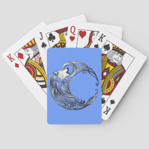 Tribal Wolf - Shaded Pokerkaarten