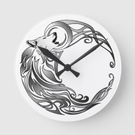 Tribal Wolf - Shaded Ronde Klok