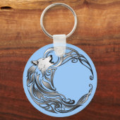 Tribal Wolf - Shaded Sleutelhanger (Voorkant)