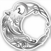 Tribal Wolf - Shaded Sticker (Voorkant)