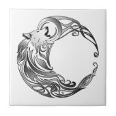 Tribal Wolf - Shaded Tegeltje (Voorkant)