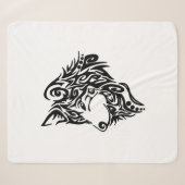 Tribal Wolf Sherpa Deken (Voorkant (horizontaal))